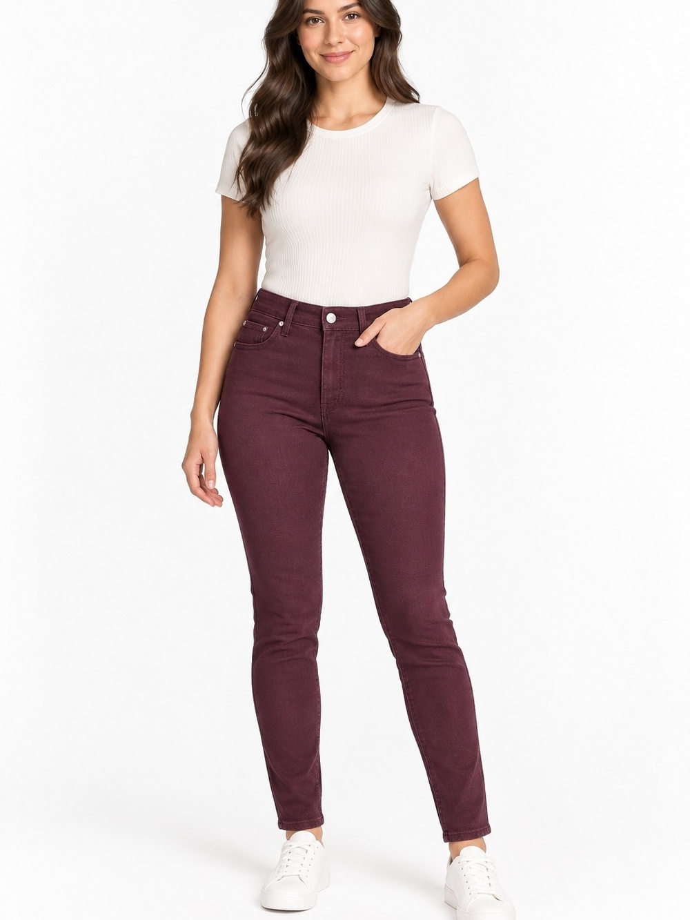 Levi’s 721 High Rise Skinny Jeans Women’s 28 Burgundy W28 L30